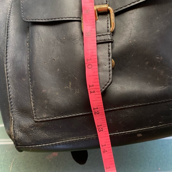 Asos black square leather backpack purse medium - Picture 6 of 10